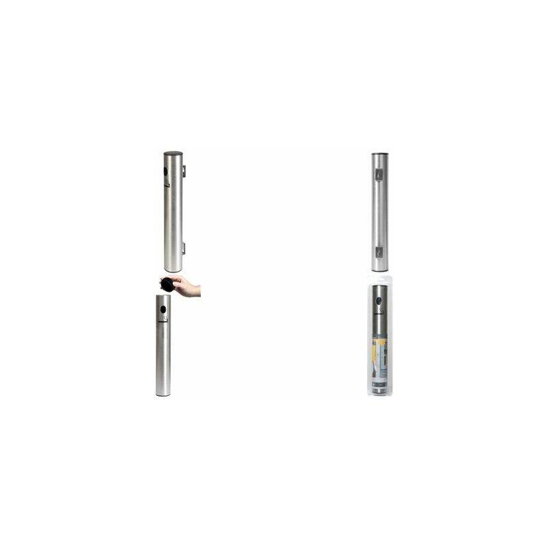 Securit Wandascher, aus Edelstahl, silber (70020295)-0