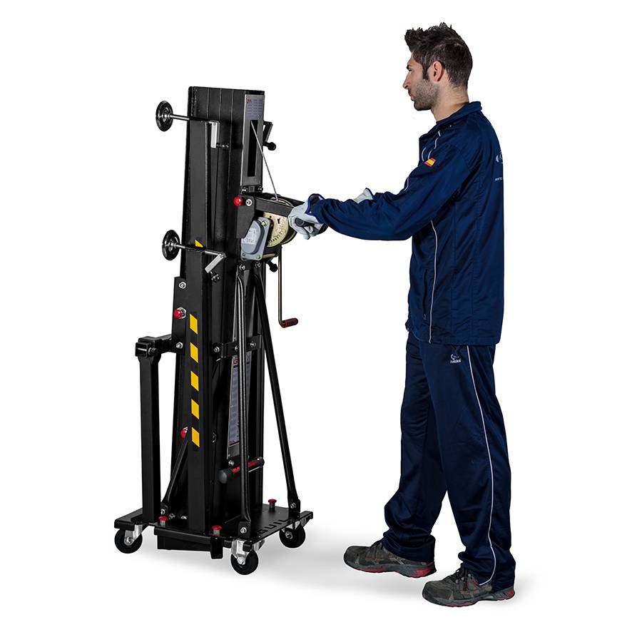 GUIL ULK-400 - Kompakter Gabellift mit Winde (Arbeitshöhe max. 5,00m | Belastbarkeit max. 200kg | Ladehöhe 19cm |-1