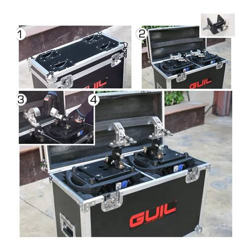 GUIL ABZ-60 - Scharniersystem für Hakenklemmen und Kupplungen (Belastbarkeit max. 75 kg | Maße 50 x 50 mm) - in schwarz-4