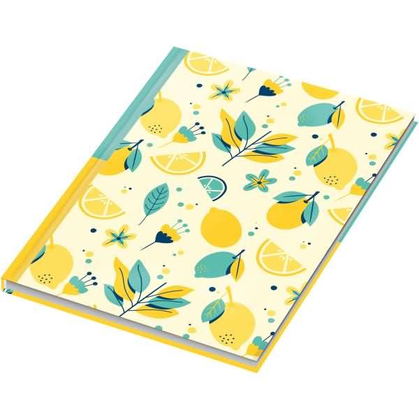 Notizbuch A5 -Fresh Lemons- kariert 96 Blatt-0