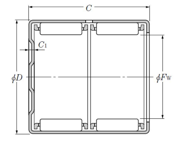 Nadelbüchse BK 2538 ZWD NTN 25x32x38 mm-1