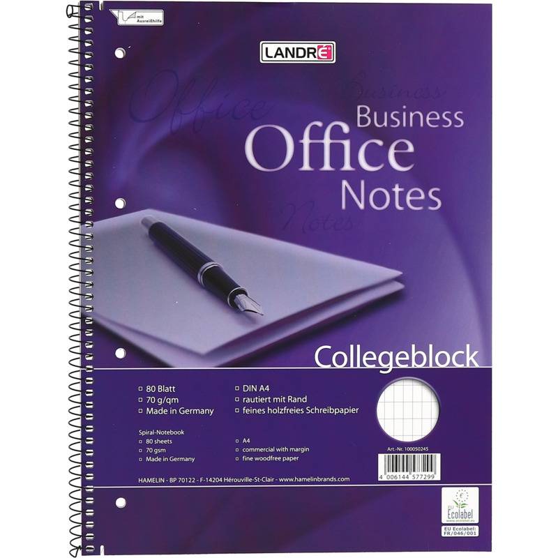 herlitz Collegeblock Business Office Notes, DIN A4, rautiert-0