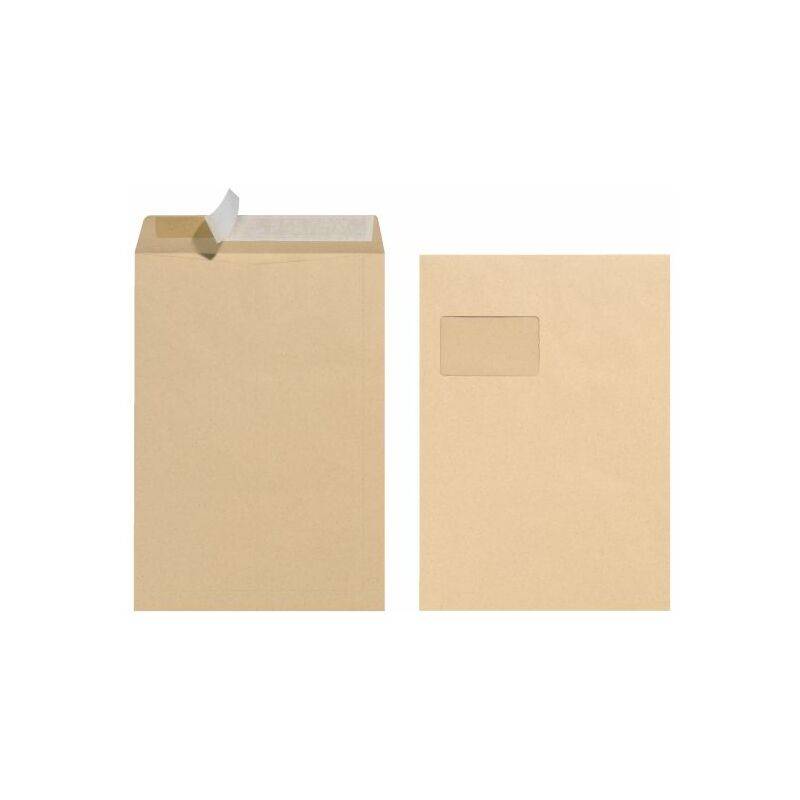 herlitz Versandtasche, DIN C4, mit Fenster, braun-0