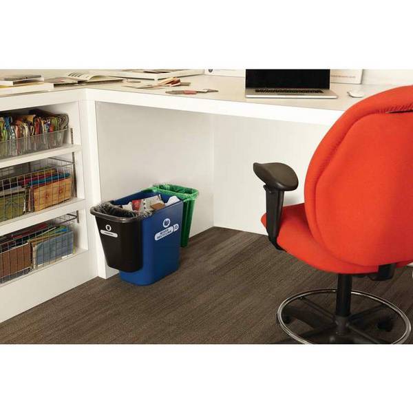 Rubbermaid Zusatzbehälter für Papierkorb, schwarz