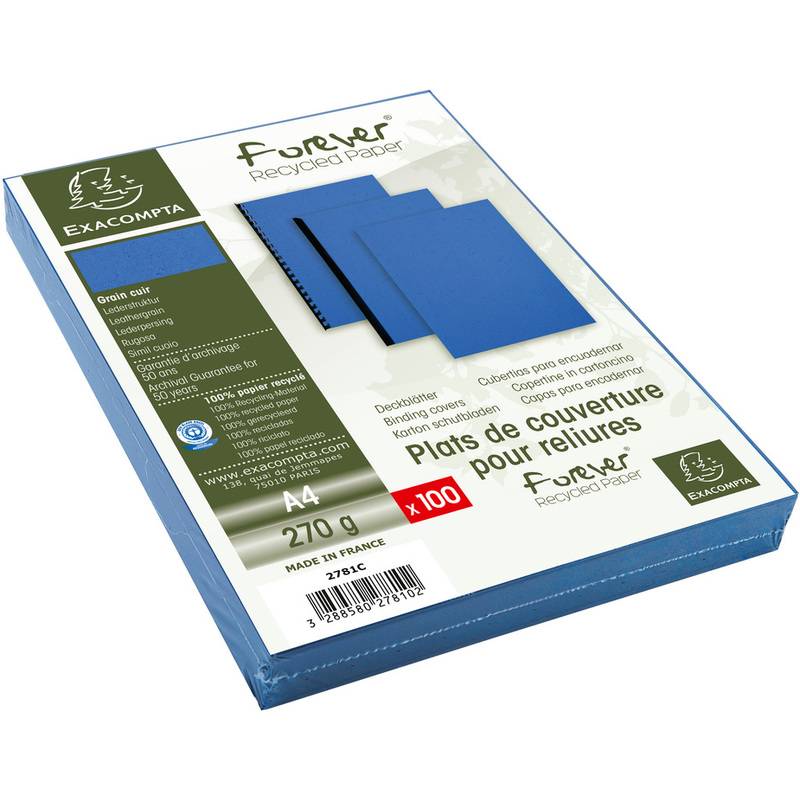 EXACOMPTA Einbanddeckel FOREVER, DIN A4, blau-0