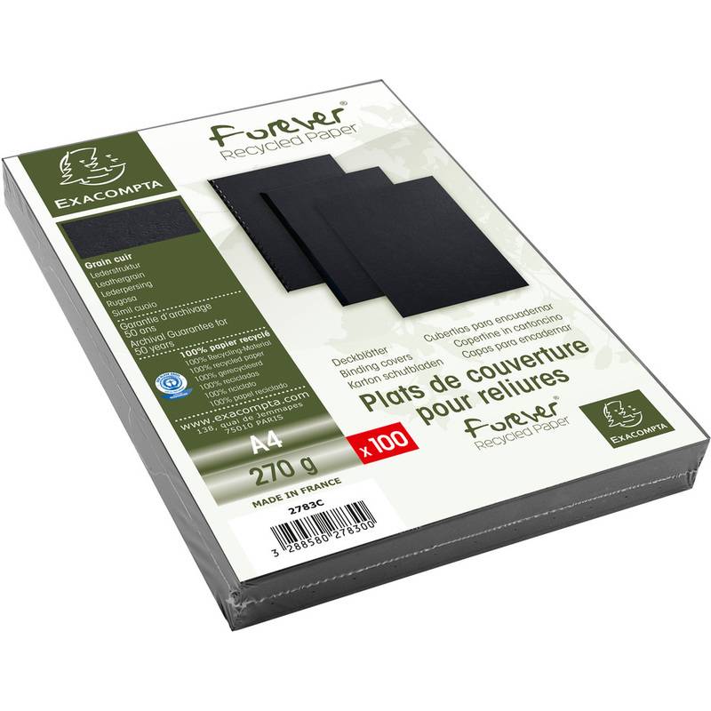 EXACOMPTA Einbanddeckel FOREVER, DIN A4, schwarz-0