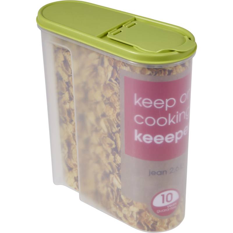 keeeper Cerealien-Box, Inhalt: 2,6 Liter, grün / transparent