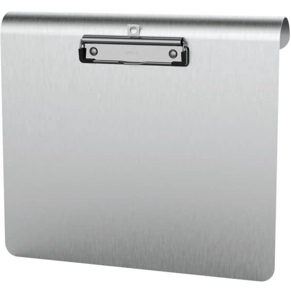 Schreibplatte Maulmedic Aluminium eloxiert Edelstahl-Klemme A4 quer-0