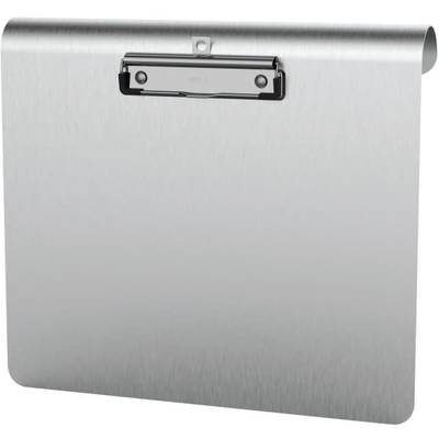 Schreibplatte Maulmedic Aluminium eloxiert Edelstahl-Klemme A4 quer-0