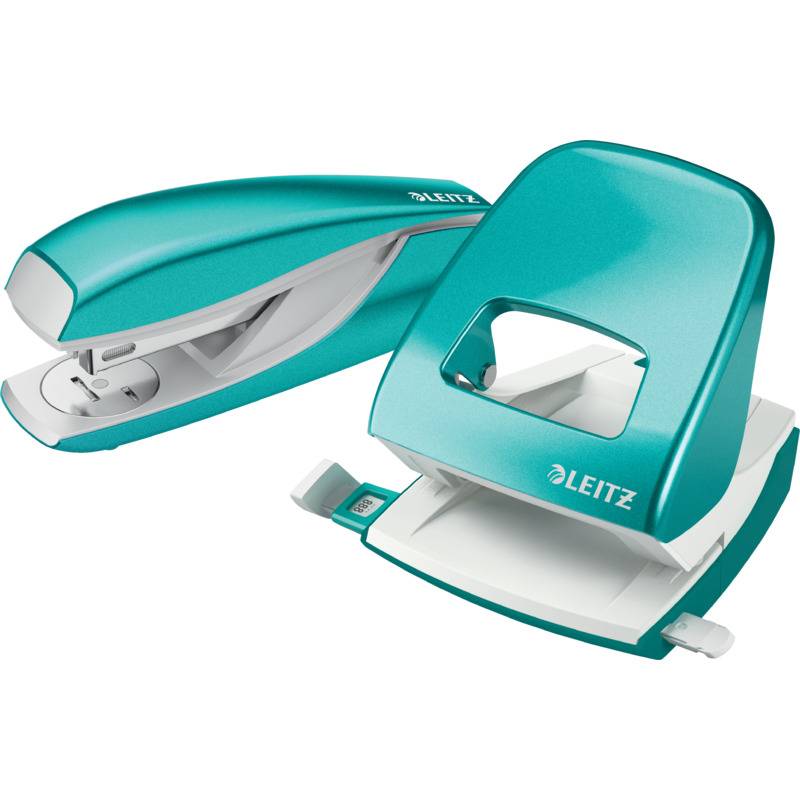 LEITZ Heftgerät- Locher-Set Nexxt WOW, eisblau-0