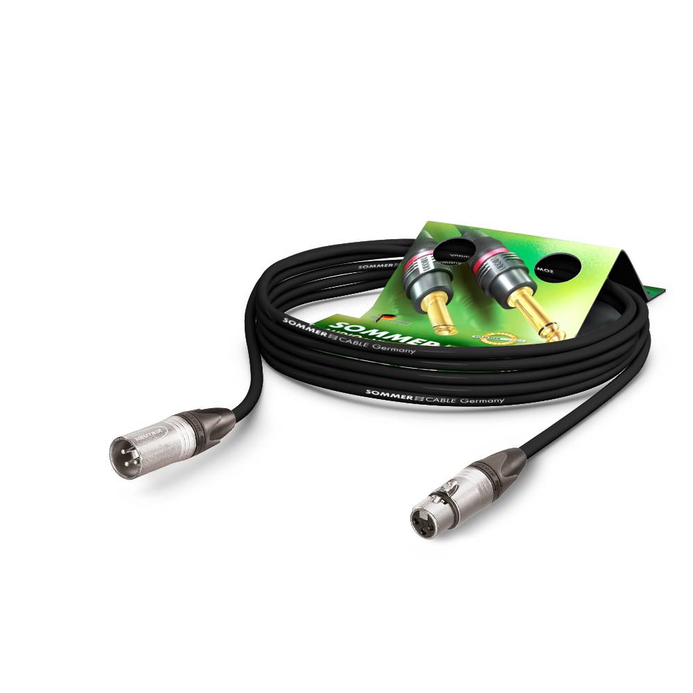 SOMMER CABLE Mikrofonkabel SC-Primus (2 x 0,50mm² | XLR 3-pol male / XLR 3-pol female | NEUTRIK | 3,00m) - in schwarz-0
