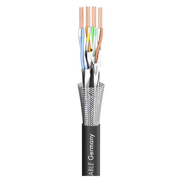 SOMMER CABLE Netzwerkkabel SC-Mercator CAT.7 PUR (4 x 2 x 0,14mm² | PUR Ø 6,50 mm | METERWARE) - in schwarz