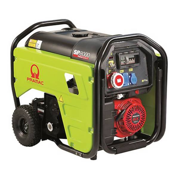PRAMAC SP8000 - Benzin Stromerzeuger (400V | 389 cm³ Hubraum | 3 Phasen | 50 Hz | IPP | AVR | E-Start)