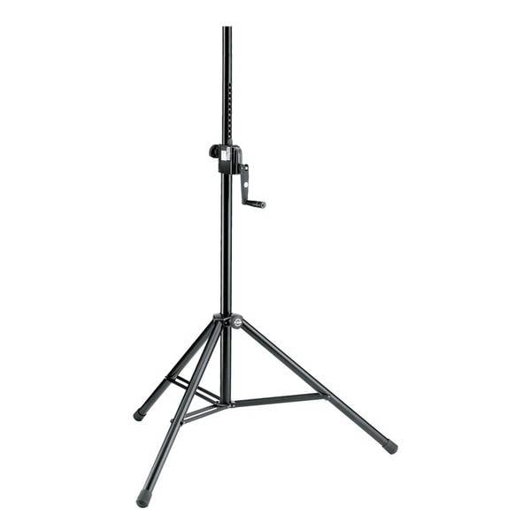KOENIG & MEYER Boxenstativ mit Kurbelgetriebe und Drucktaste (höhenverstellbar 1.385 - 2.180mm | max. 50kg) - in schwarz