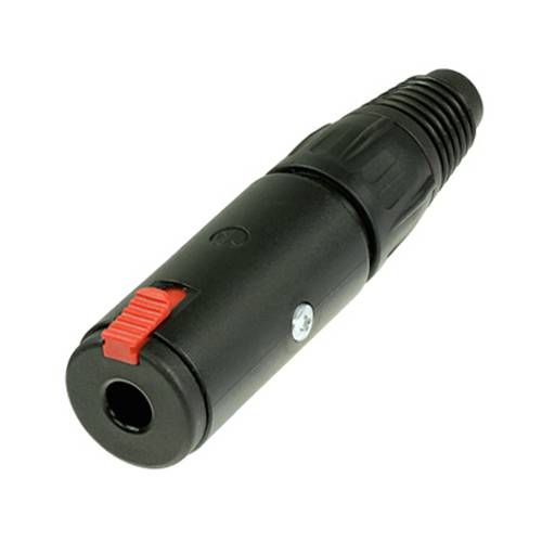 NEUTRIK NJ3FC6-BAG - Klinkenbuchse 6,35mm mit Verriegelung (schwarz-verchromtes Gehäuse & silber beschichtete Kontakte)-0