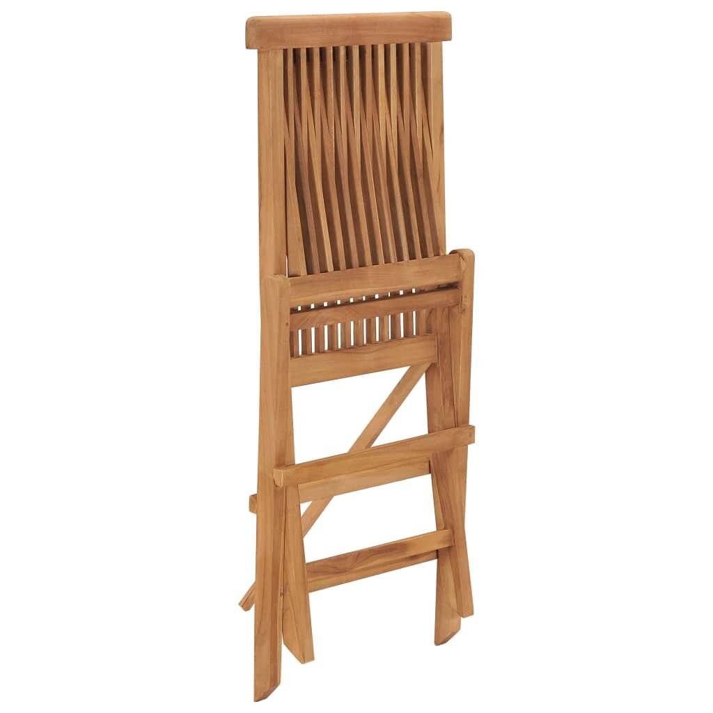 Klappbare Gartenstühle 2 Stk. Massivholz Teak-6
