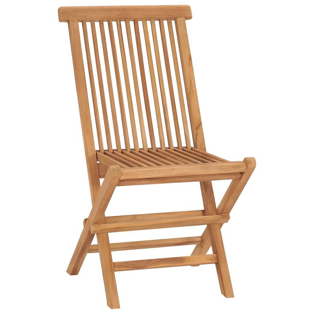 Klappbare Gartenstühle 2 Stk. Massivholz Teak-2