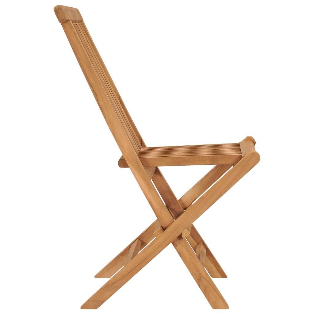 Klappbare Gartenstühle 2 Stk. Massivholz Teak-4