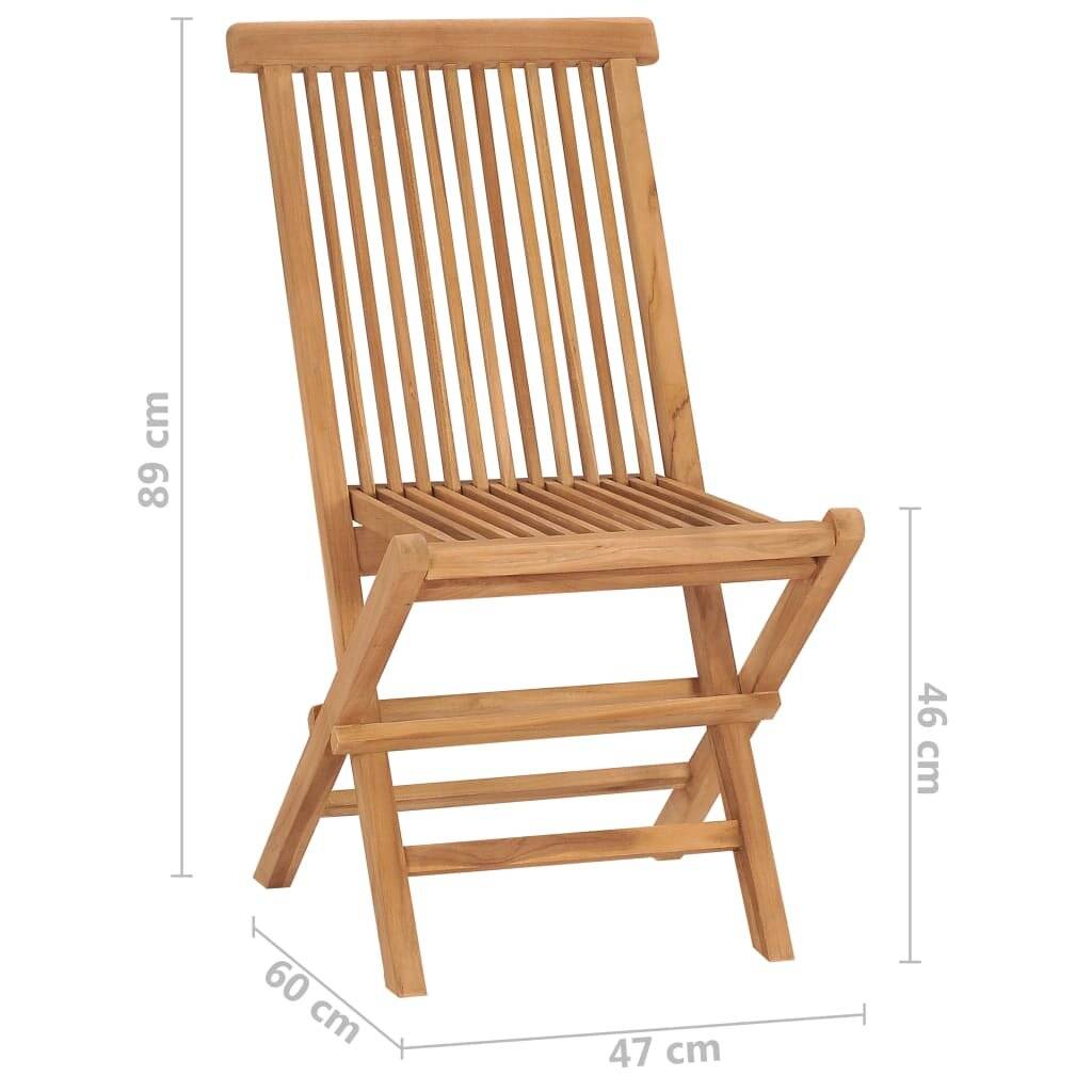 Symbolbild für Klappbare Gartenstühle 2 Stk. Massivholz Teak