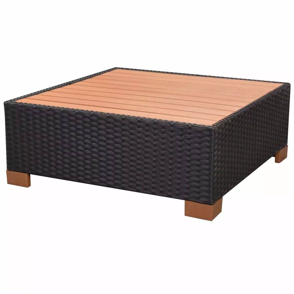 Symbolbild für 9-tlg. Garten-Lounge-Set mit Auflagen Poly Rattan Schwarz