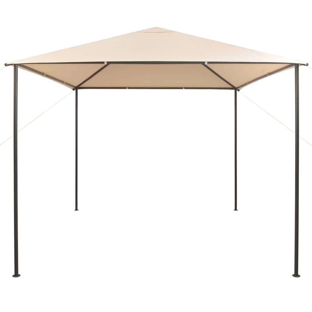 Pavilion Partyzelt Überdachung 3 x 3 m Stahl Beige-1