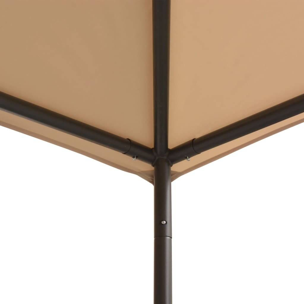 Pavilion Partyzelt Überdachung 3 x 3 m Stahl Beige-2