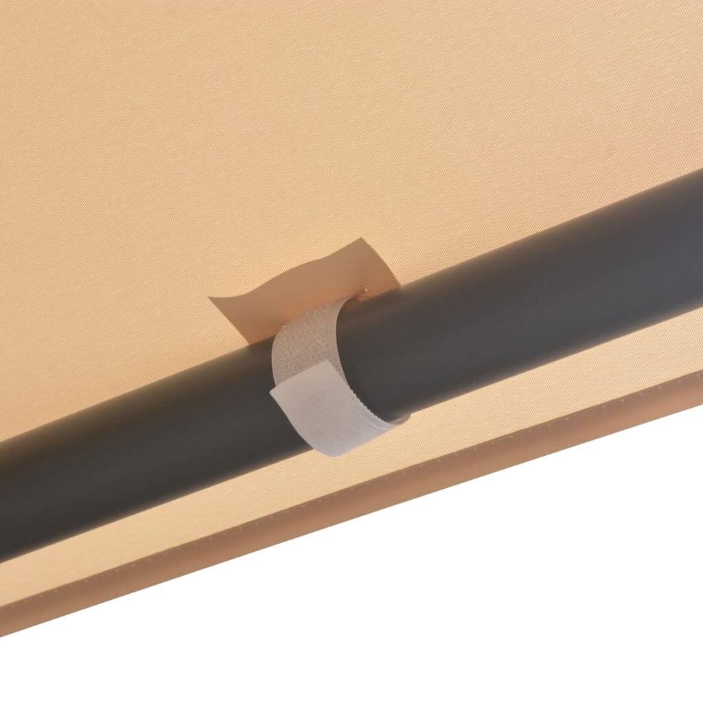 Pavilion Partyzelt Überdachung 3 x 3 m Stahl Beige-4
