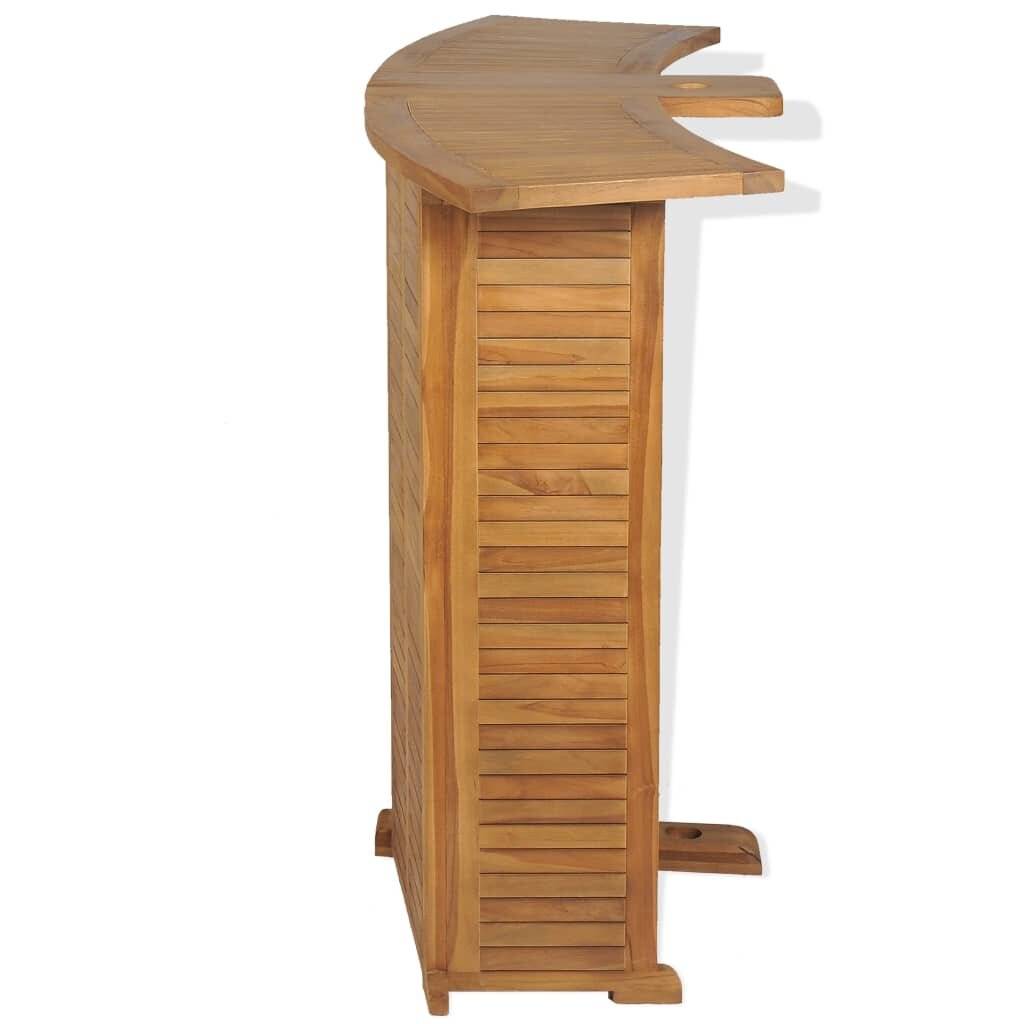 vidaXL Klappbarer Bartisch 155x53x105 cm Teak Massiv-6