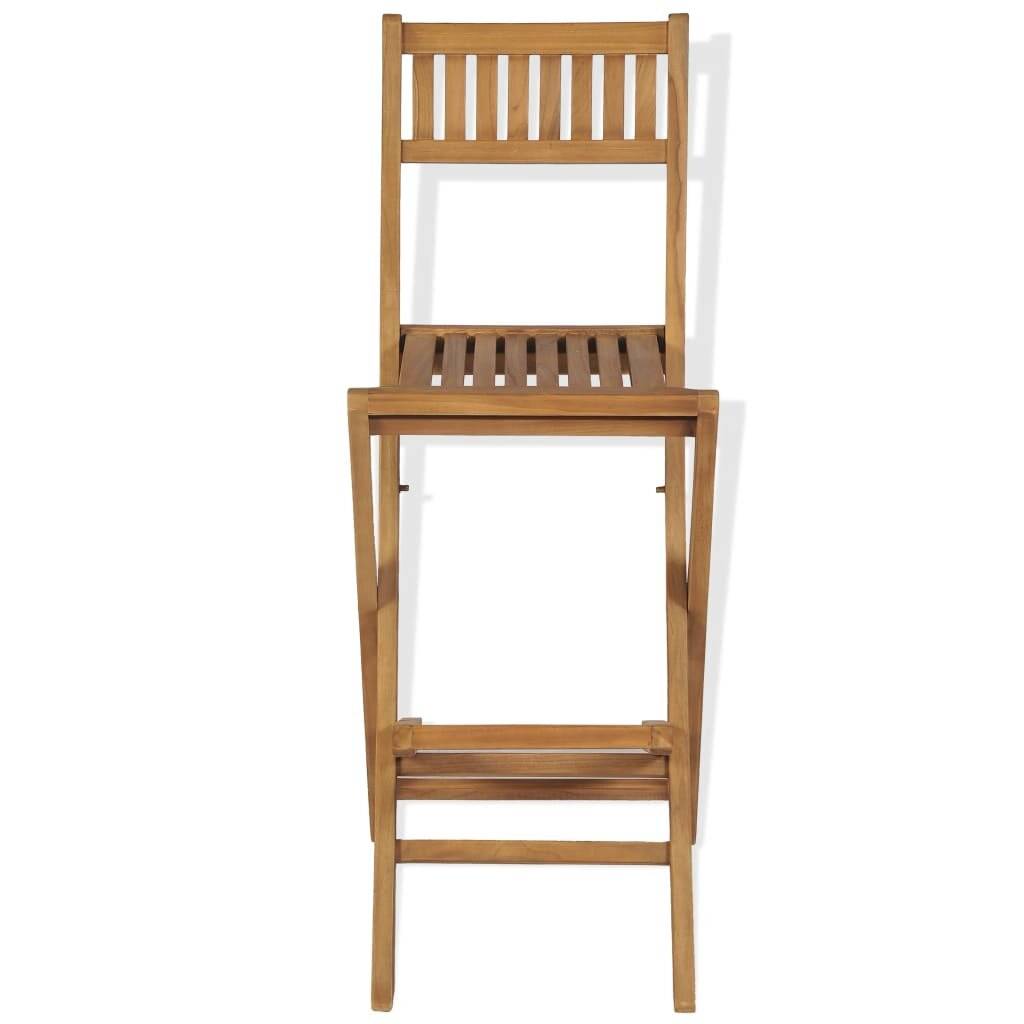 Klappbare Garten-Barhocker 2 Stk. Massivholz Teak-3