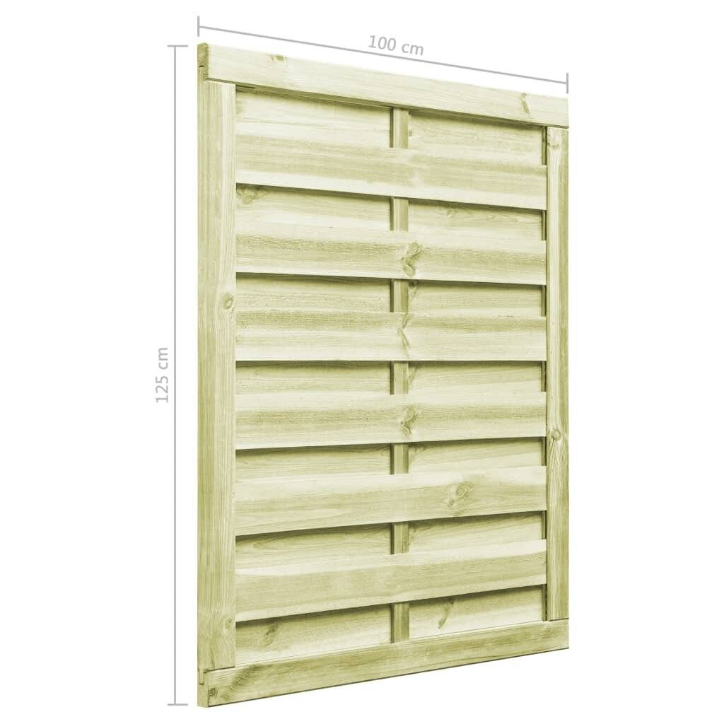 Gartentor Imprägniertes Kiefernholz 100 x 125 cm Grün-6
