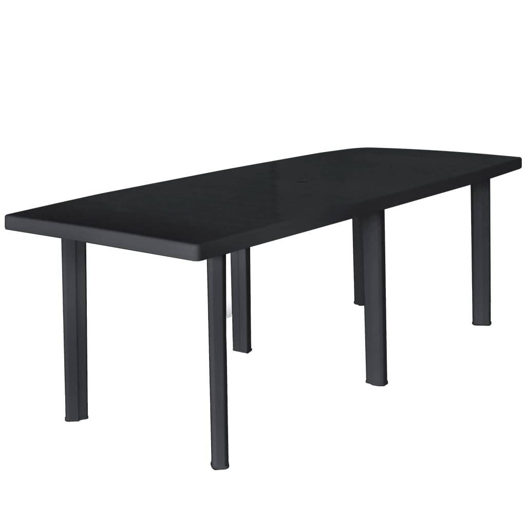 vidaXL Gartentisch Anthrazit 216x90x72 cm Kunststoff-5