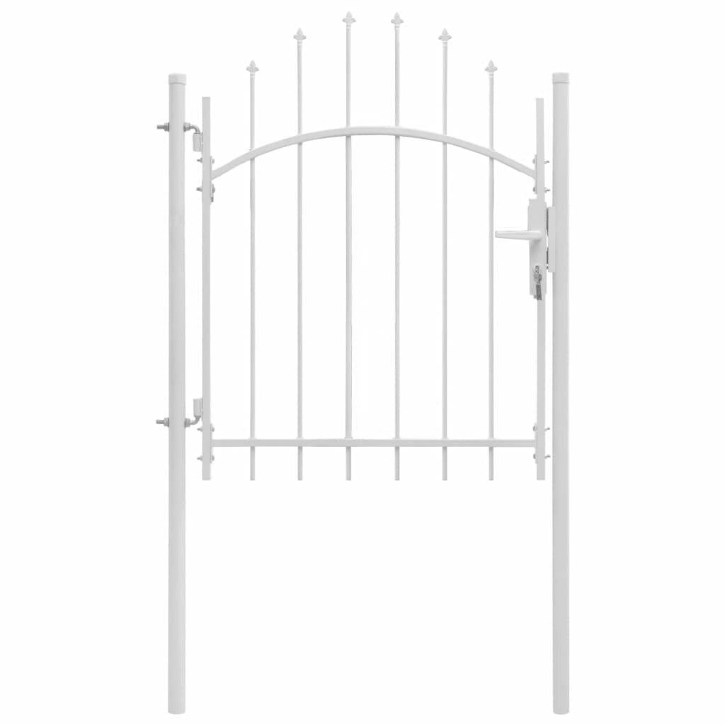 vidaXL Gartentor Woerden Stahl 1x1,25 m Weiß-5