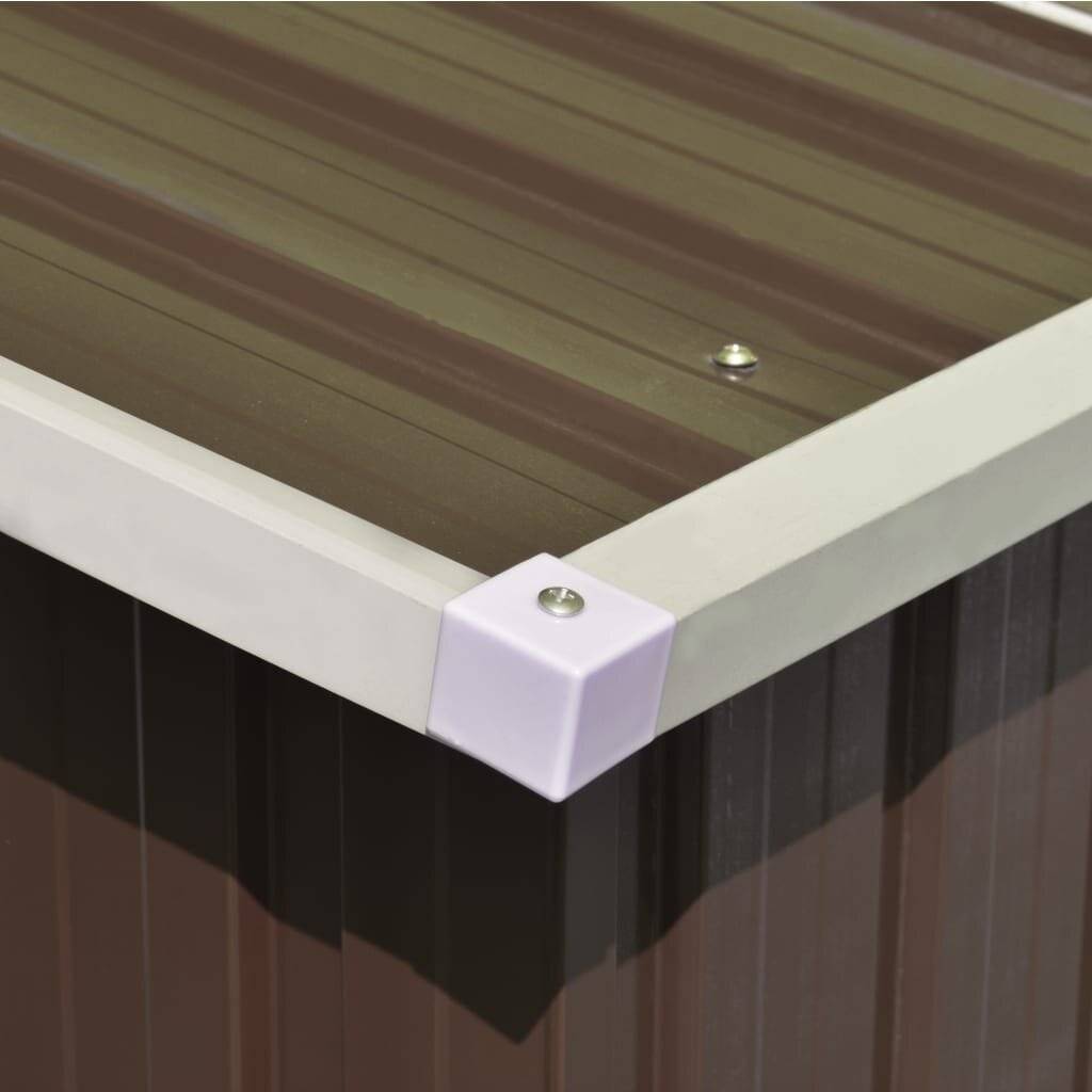 Geräteschuppen 257×497×178 cm Metall Braun-3