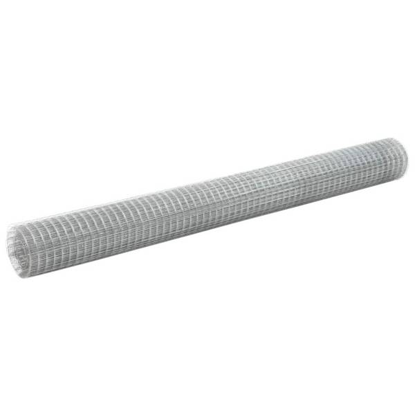 Maschendraht Verzinkter Stahl 25×1,5 m Quadrat Silbern