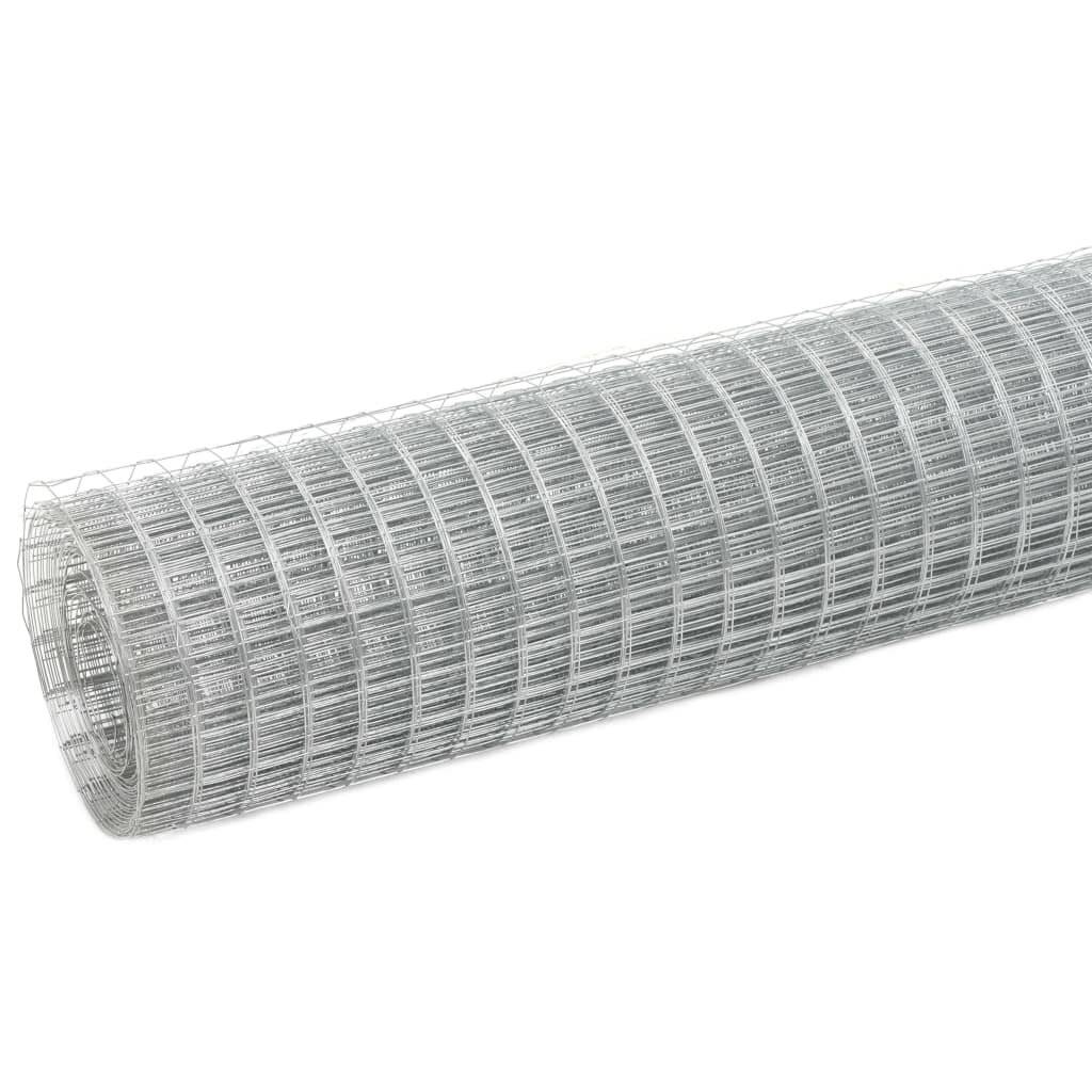 Maschendraht Verzinkter Stahl 25×1,5 m Quadrat Silbern-1