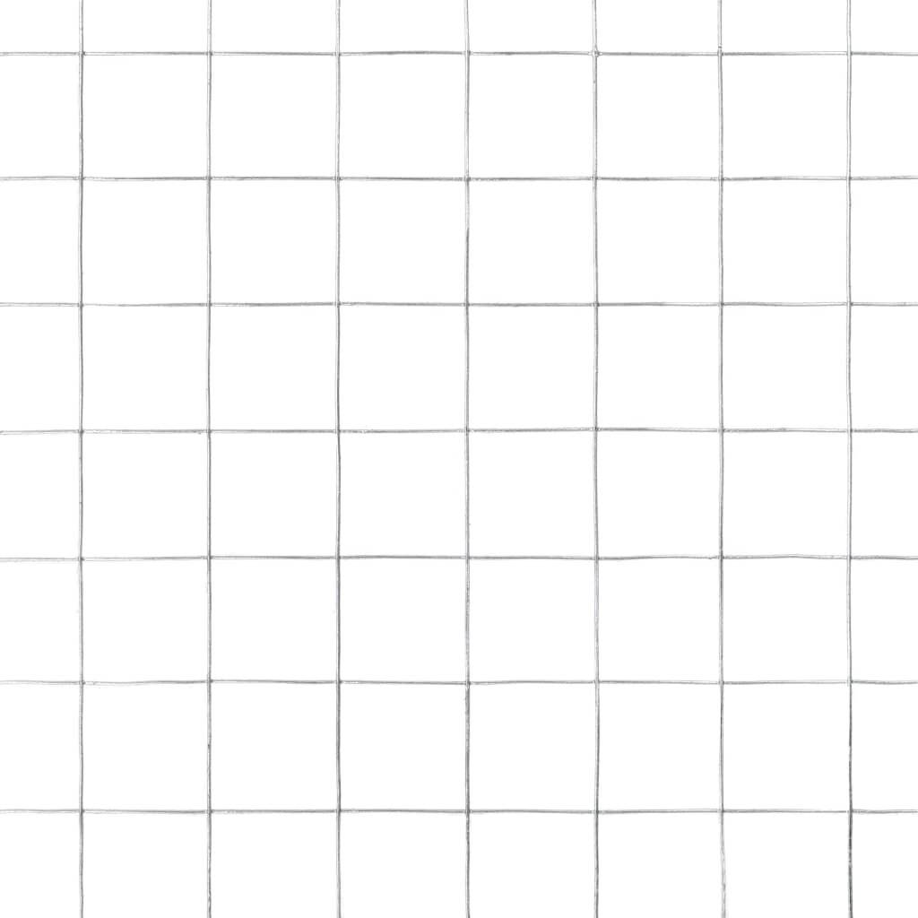 Maschendraht Verzinkter Stahl 25×1,5 m Quadrat Silbern-3