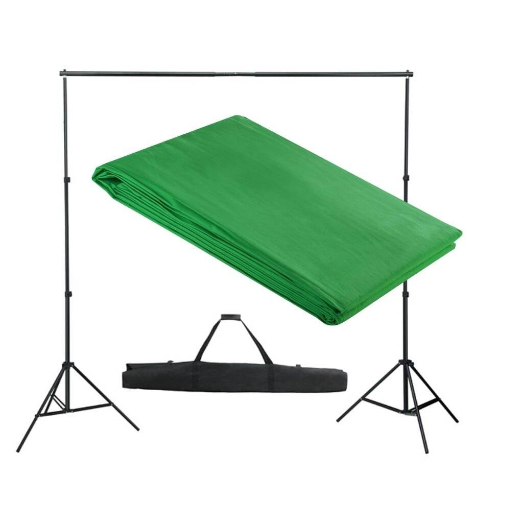 vidaXL Fotohintergrund-System 300 x 300 cm Grün-3