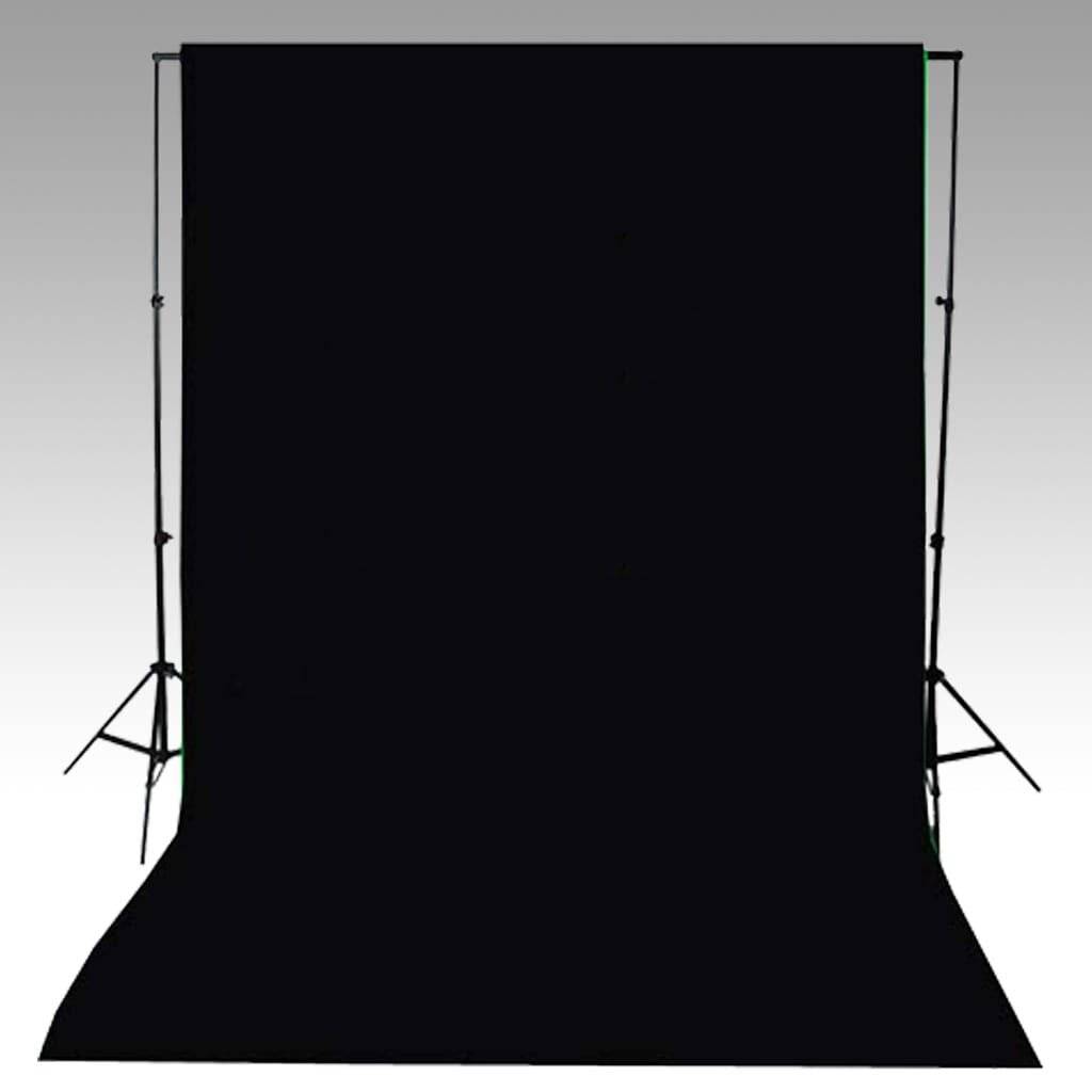vidaXL Fotohintergrund ohne Ständer Baumwolle Schwarz 600x300 cm-2