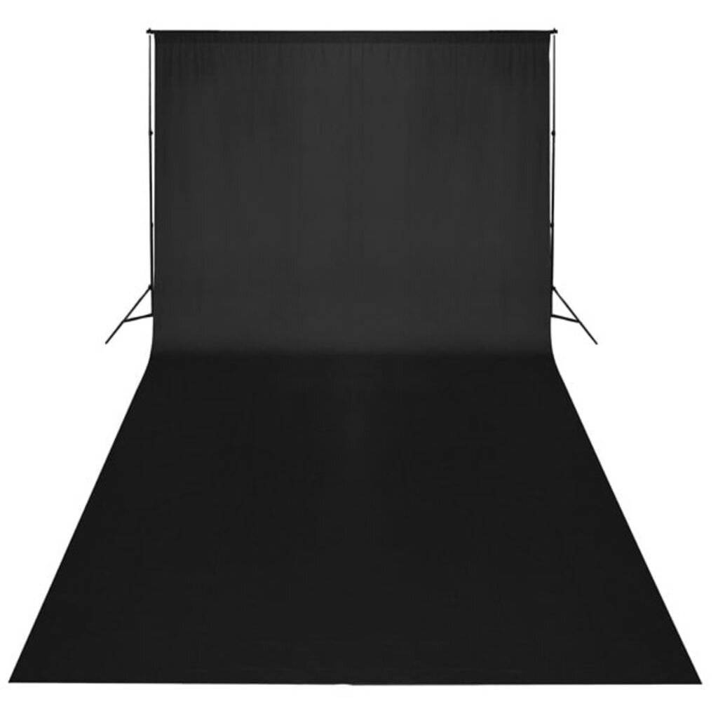 vidaXL Fotohintergrund ohne Ständer Baumwolle Schwarz 600x300 cm-3