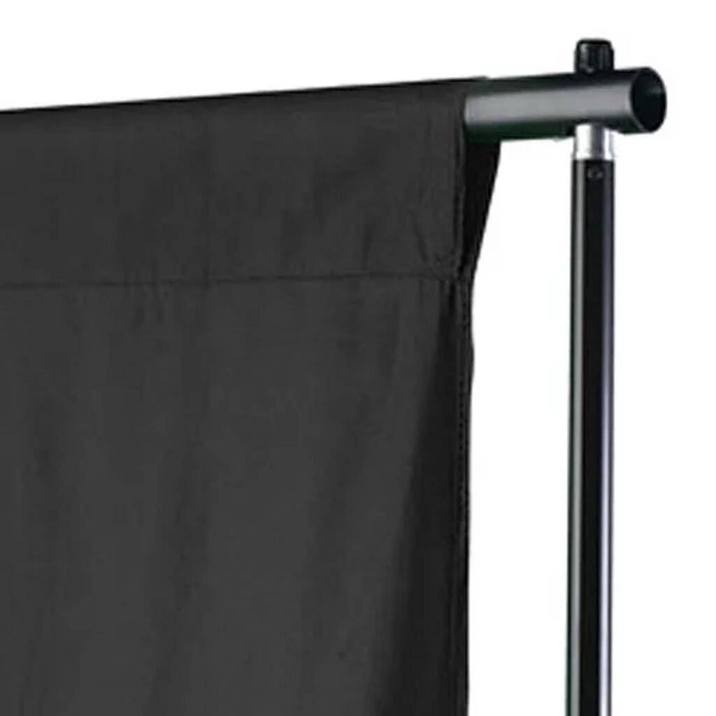 vidaXL Fotohintergrund ohne Ständer Baumwolle Schwarz 600x300 cm-4