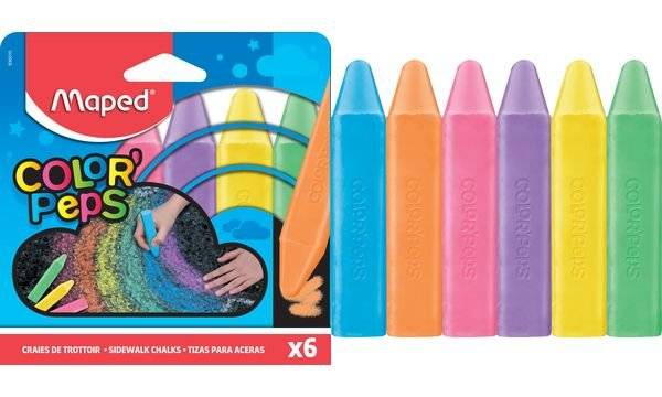Maped Straßenmalkreide COLOR'PEPS, 6er Kartonetui (82936010)