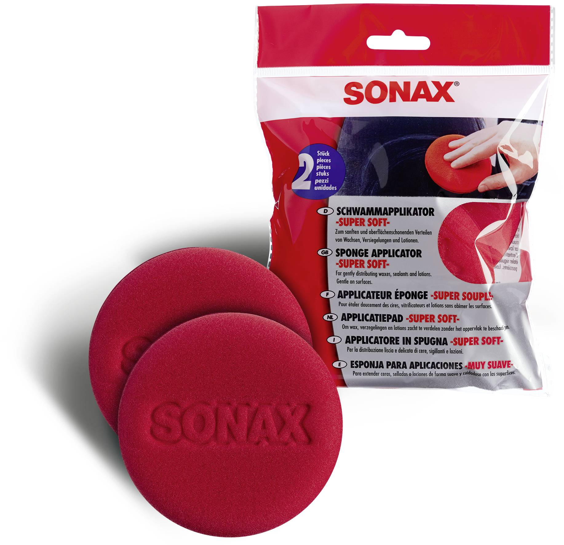 SONAX SchwammApplikator -Super Soft- 2 Stück-0
