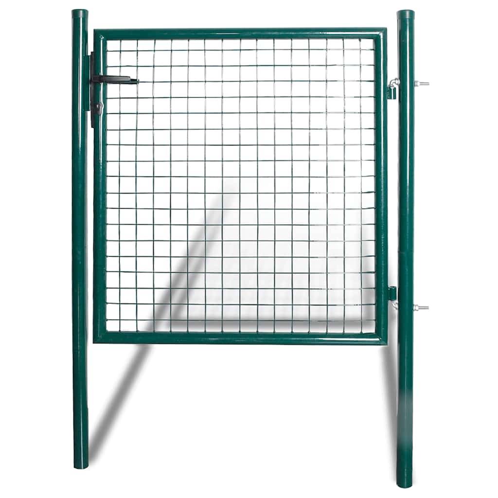 vidaXL Einzeltür-Gartentor 100x100 cm pulverbeschichteter Stahl-0