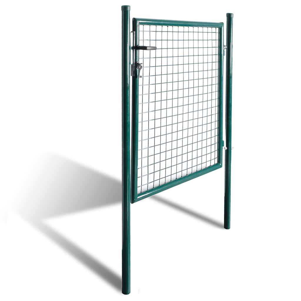 vidaXL Einzeltür-Gartentor 100x100 cm pulverbeschichteter Stahl-1