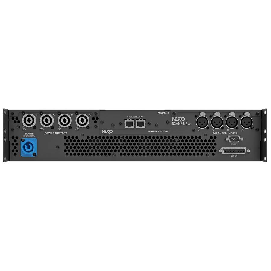 NEXO NXAMP4X2MK2 - Digitaler 4-Kanal-Leistungs-TD-Controller (4x 2.500 Watt | 2HE Rackgerät) - in schwarz/silber-1