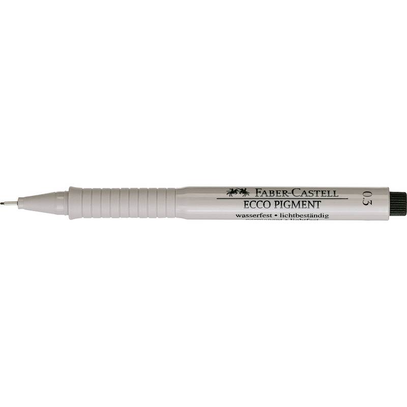 FABER-CASTELL Pigmentliner ECCO PIGMENT 0,3 mm, schwar