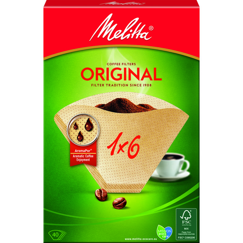 Melitta Aroma-Filtertüten "1x6", naturbraun-0