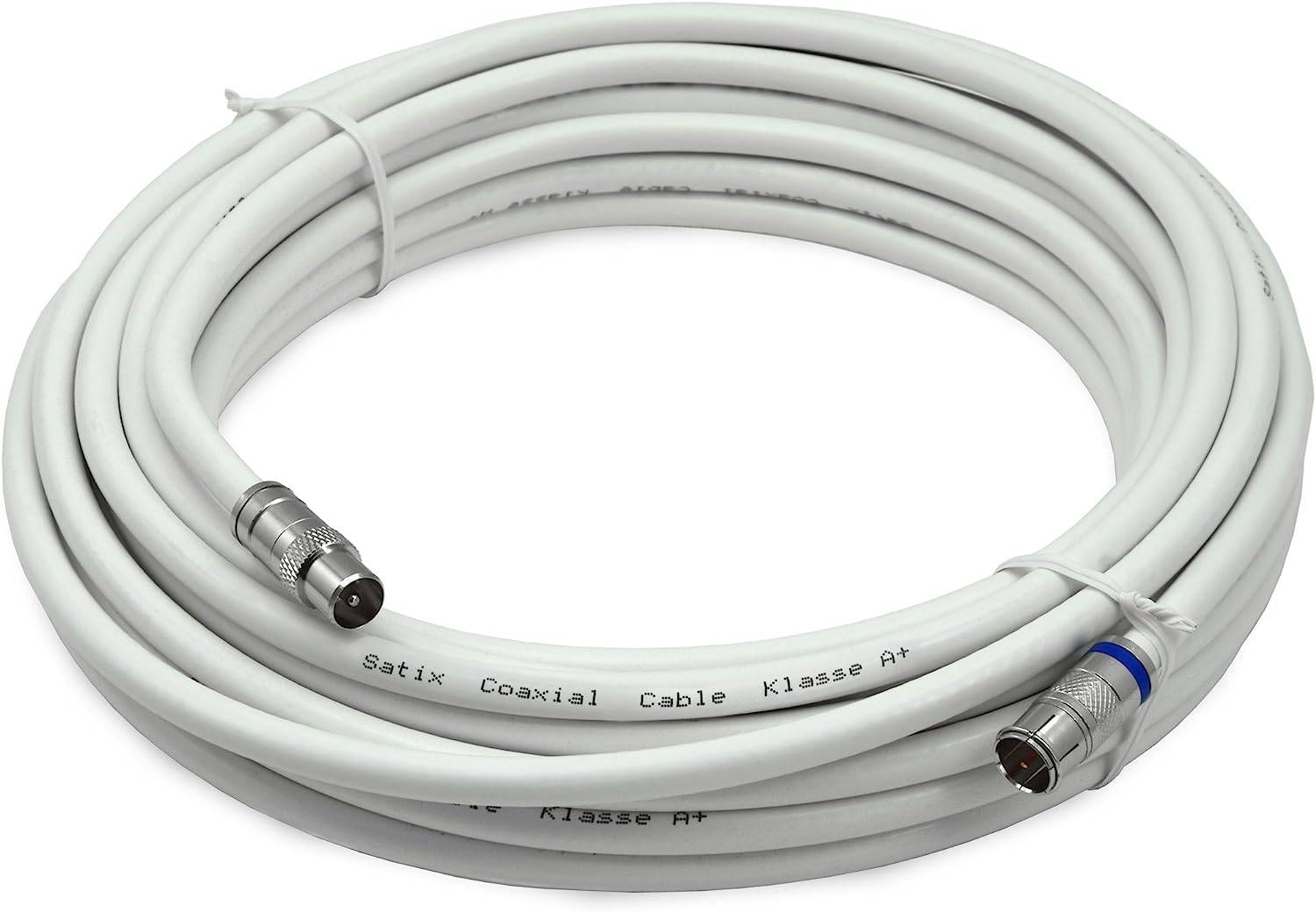 Satix SKK01003 Koaxialkabel F-Schnell-Stecker Koaxstecker F/IEC-Kabel 10 m 120 dB-0