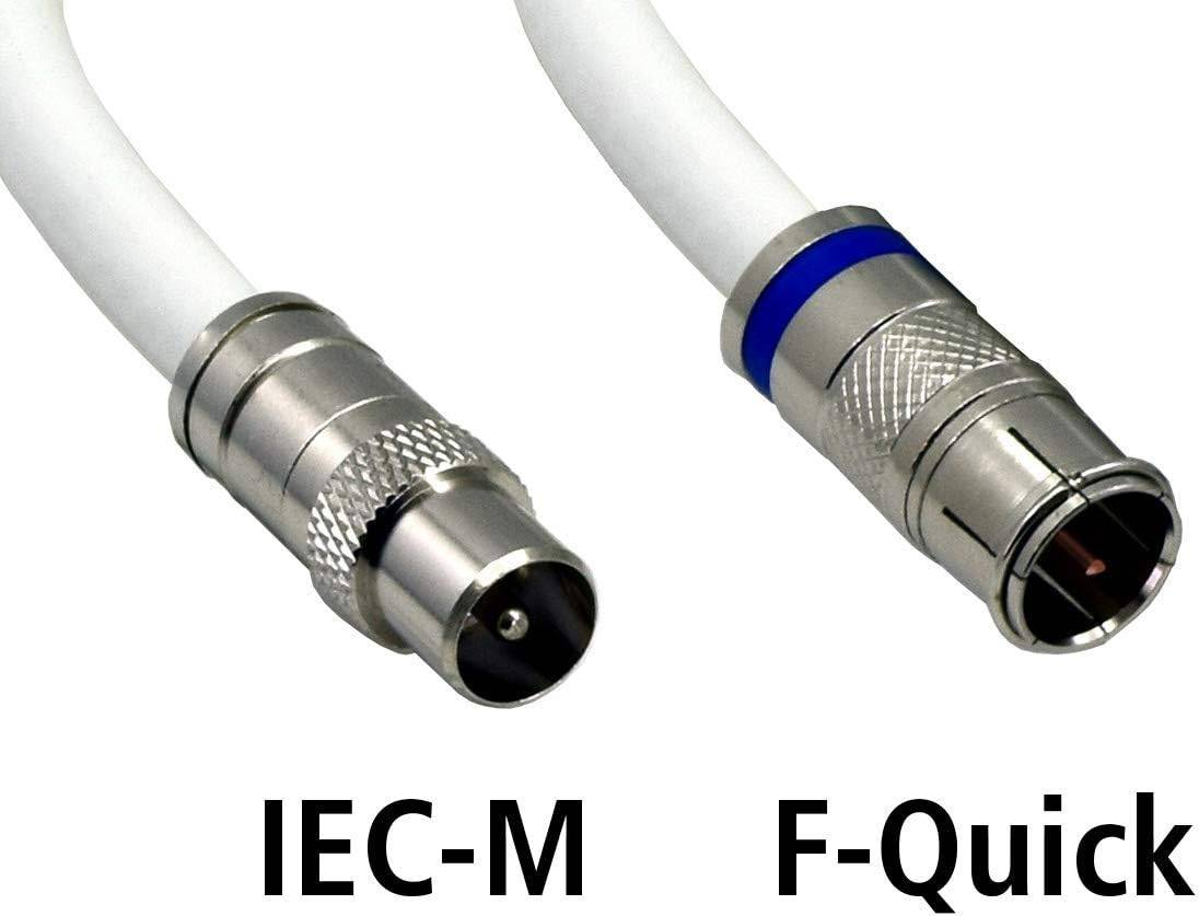Satix SKK01003 Koaxialkabel F-Schnell-Stecker Koaxstecker F/IEC-Kabel 10 m 120 dB-4
