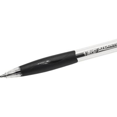 BIC ATLANTIS - Kugelschreiber - permanent - Schwarz - ölbasierte Tinte - 1 mm - Mittel - verstellbar (Packung mit 12)-2